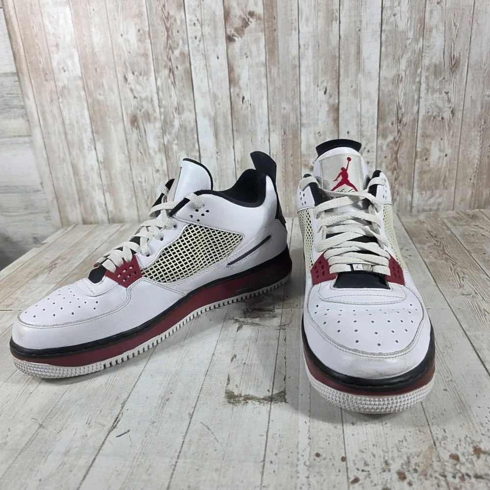 Jordan AJF 4‎ Fusion Fire Red White Black Mens Sneakers 364342-161 Size 13 2009